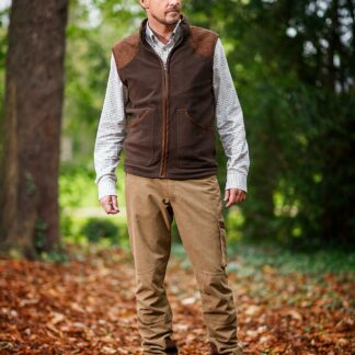 Baleno Newington Fleece Gilet Chocolate