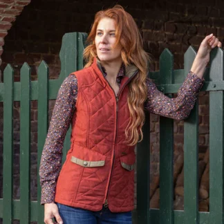 Baleno Ladies Chester Quilt Gilet Brick